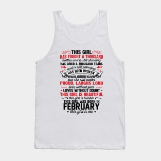 This Girl Was Born In February Tank Top